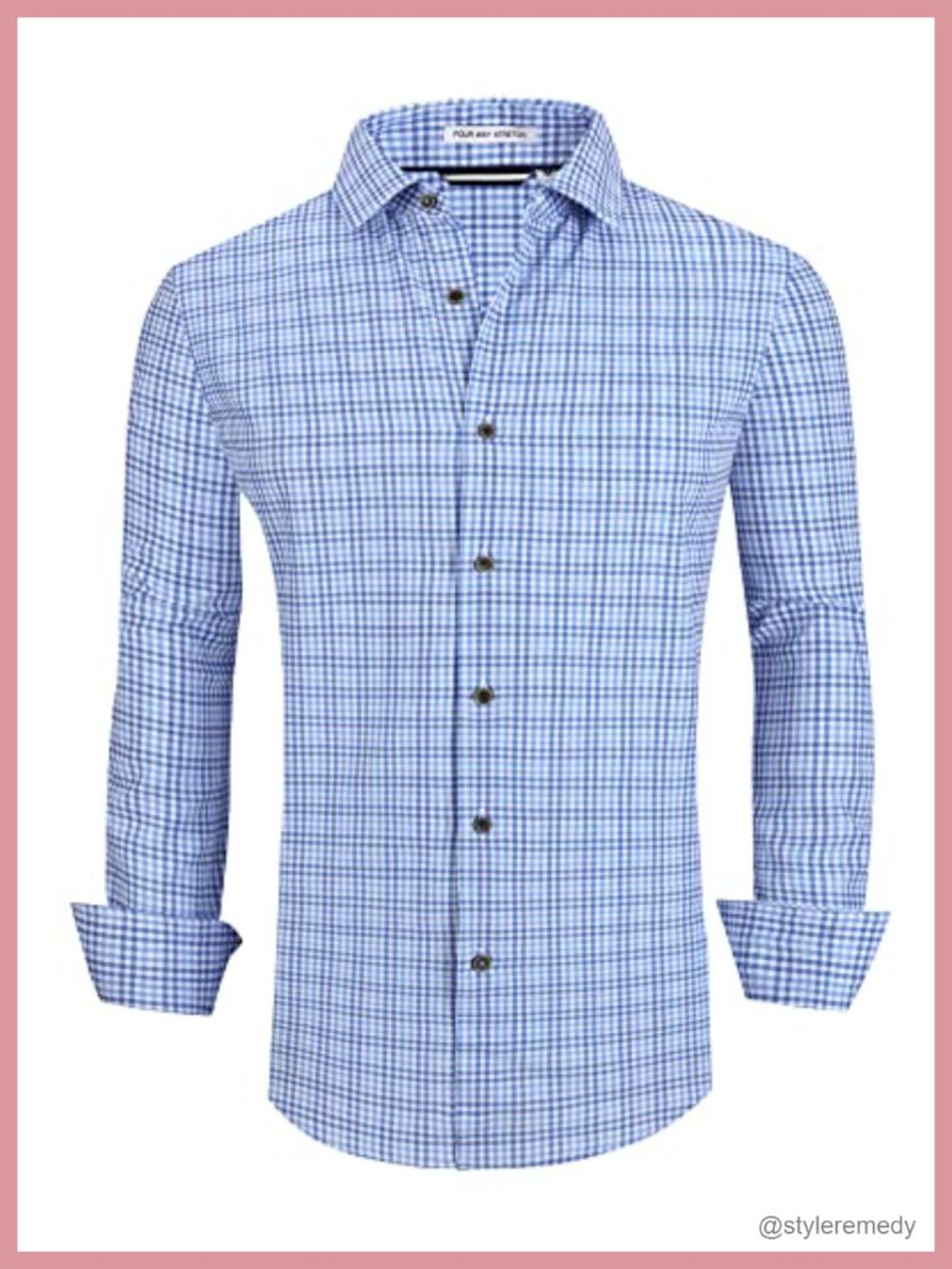 Men's Wrinkle Free 4-Way Stretch Print Button Down Shirt